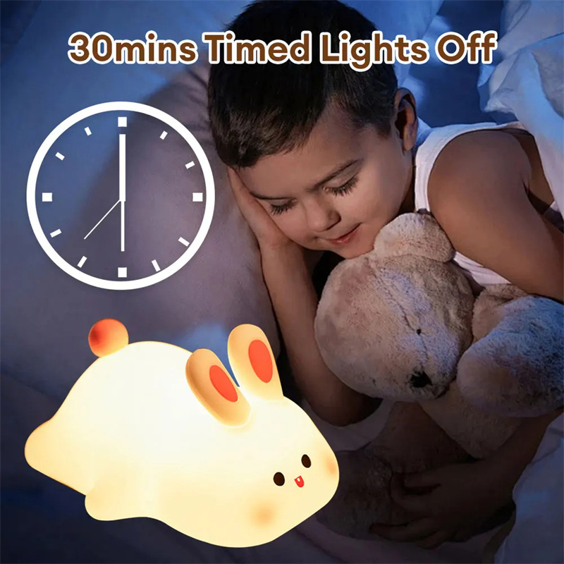 Bunny-Shaped Night Light with Adjustable Brightness