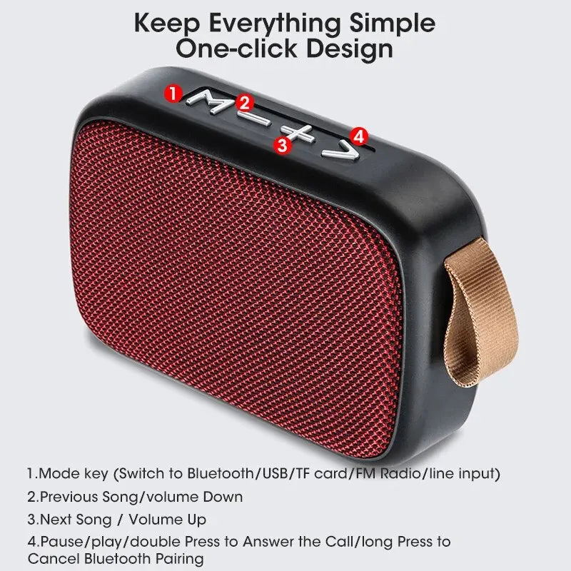 Portable Bluetooth Speaker with FM Radio Function