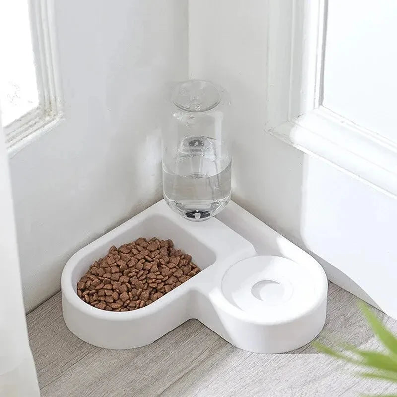 Pet Feeder with Automatic Water Dispenser