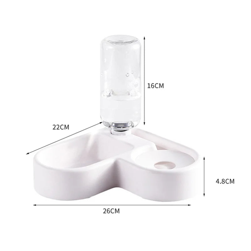 Pet Feeder with Automatic Water Dispenser