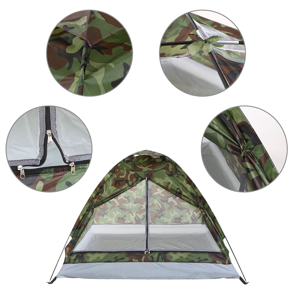 2-Person Camping Tent with Camouflage Design