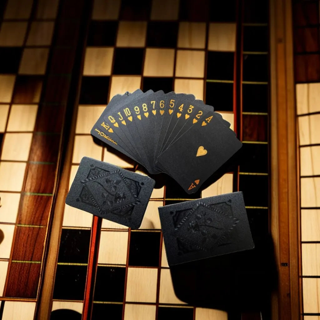 Playing Cards with Elegant Design and Gold Accents