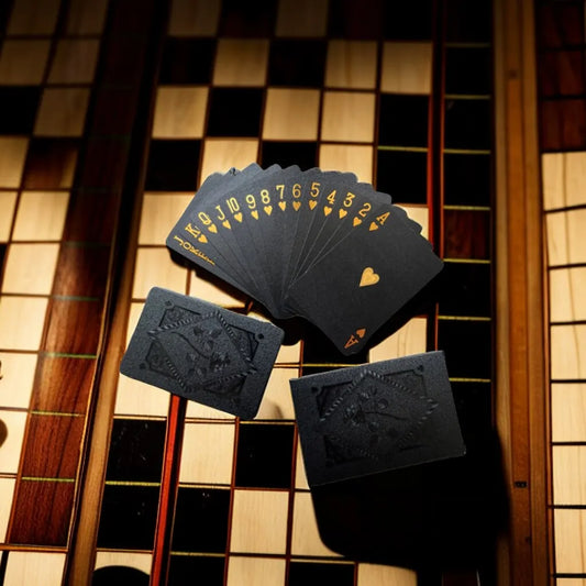 Playing Cards with Elegant Design and Gold Accents